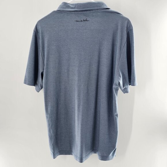 Travis Mathew Mens Polo Short Sleeve‎ Shirt Blue M Golf Performance Stretch - Picture 3 of 4